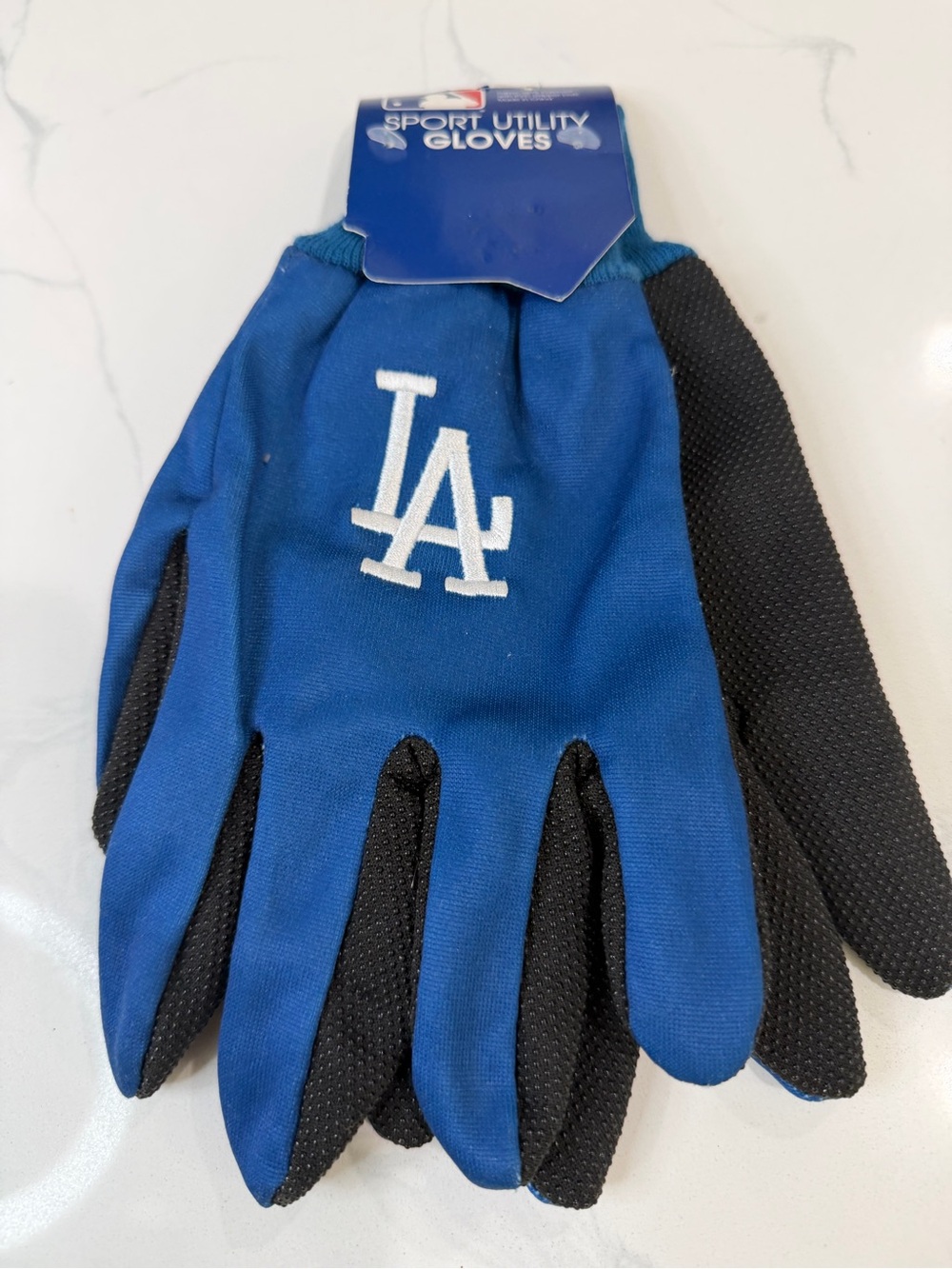 MLB Los Angeles Dodgers Royal Blue and Black Kids Mittens